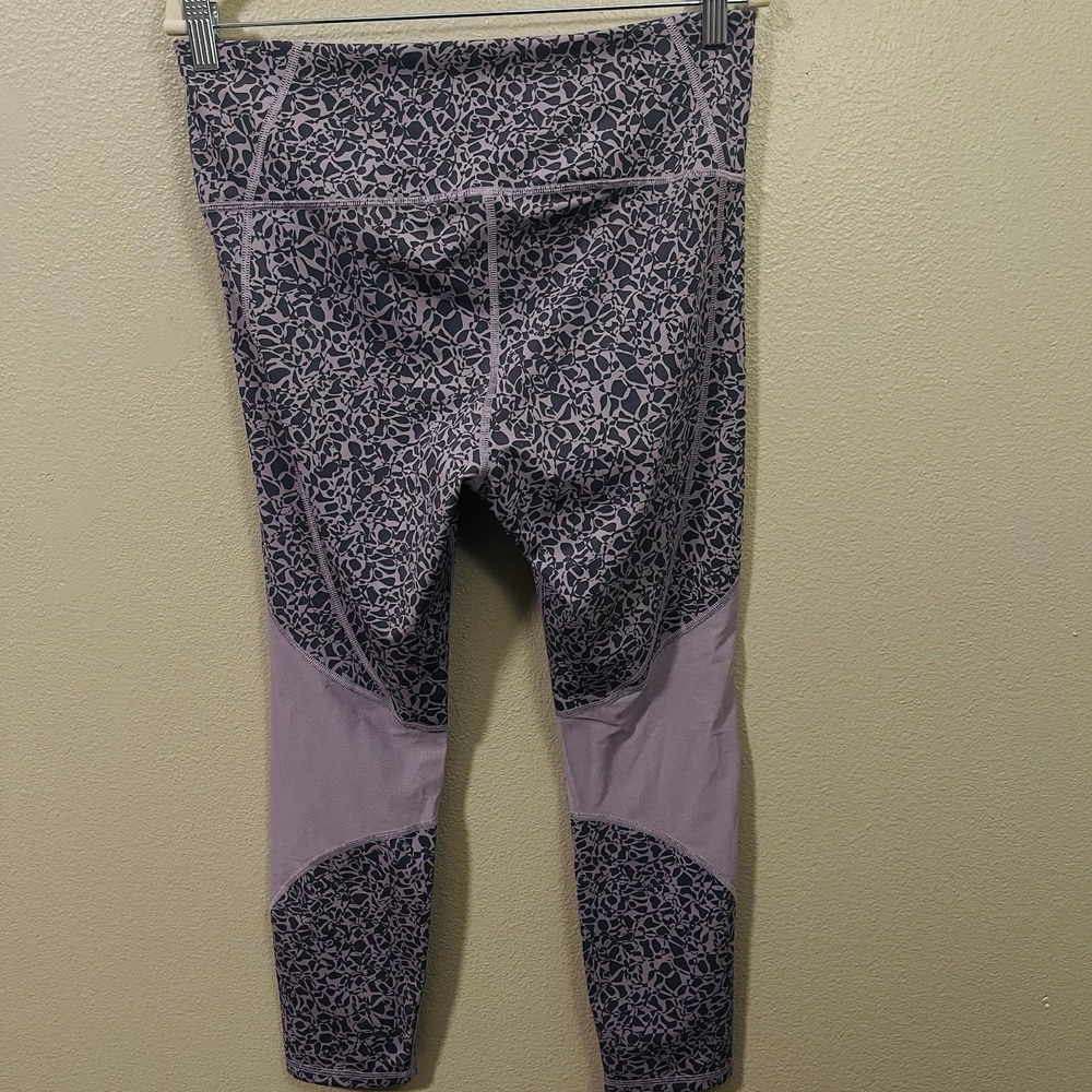 Under Armour Compression Ankle Leggings Heat Gear Purple Pockets Athleisure Sz L - Picture 2 of 7